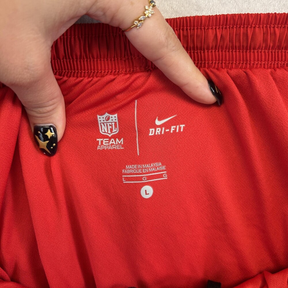 Kansas City Chiefs Shorts Womens Large Red NFL Football Nike Dri Fit Running - Picture 8 of 14